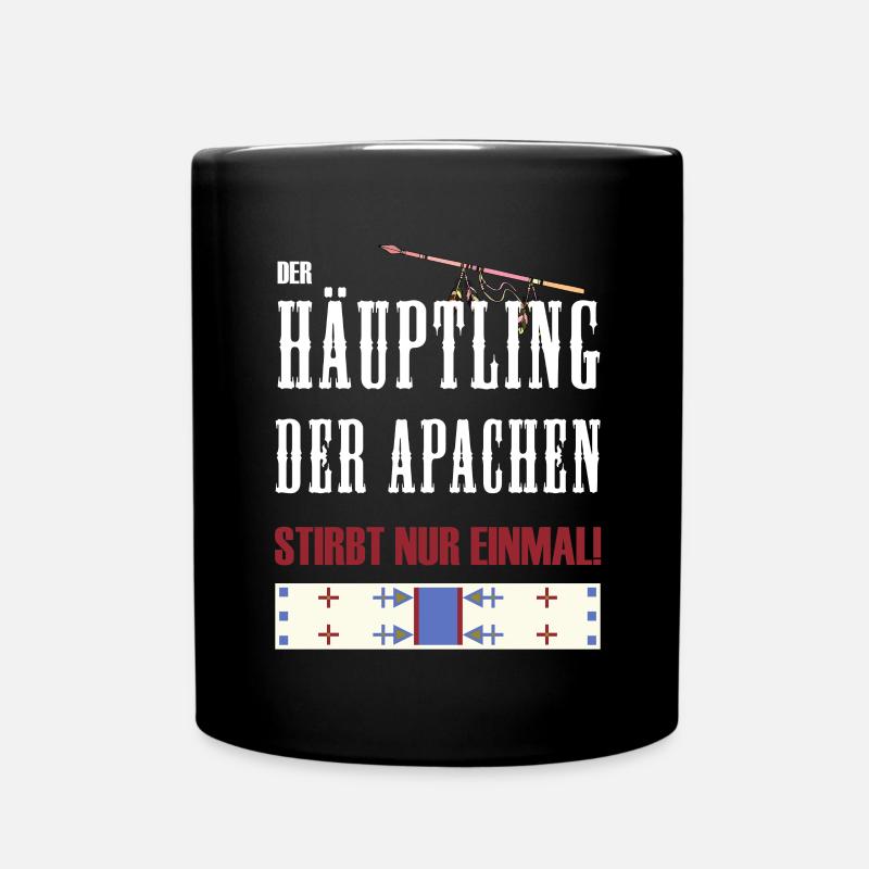 Der Häuptling der Apachen (Winnetou) - Tasse einfarbig - Schwarz