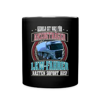 LKW Fahrer - Tasse einfarbig - Schwarz - Vorne
