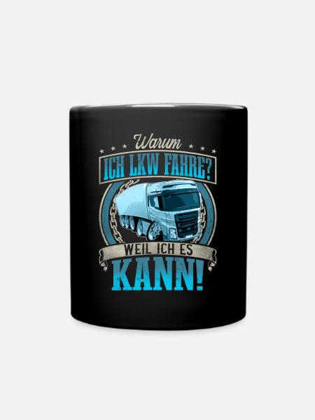 LKW Fahrer - Tasse einfarbig - Schwarz
