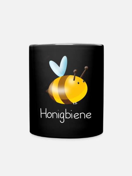 Honigbiene - Tasse einfarbig - Schwarz