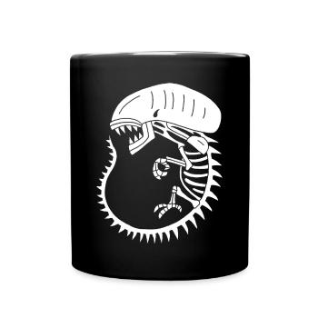 Squelette de monstre extraterrestre blanc - Mug uni - noir - Devant