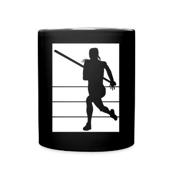 Leichtathletik - Tasse einfarbig - Schwarz - Vorne