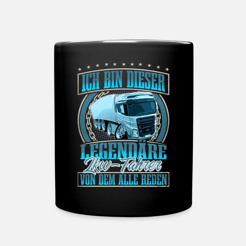 LKW Fahrer - Tasse einfarbig - Schwarz