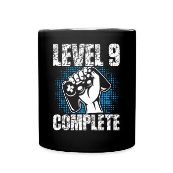 Niveau 9 Cadeau d’anniversaire complet 9 ans Joueur - Mug uni - noir - Devant