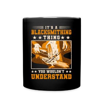 Schmied - Tasse einfarbig - Schwarz - Vorne