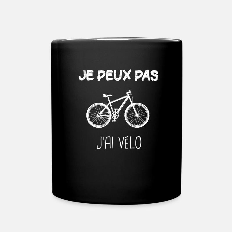 Je peux pas j'ai velo - Mug uni - noir
