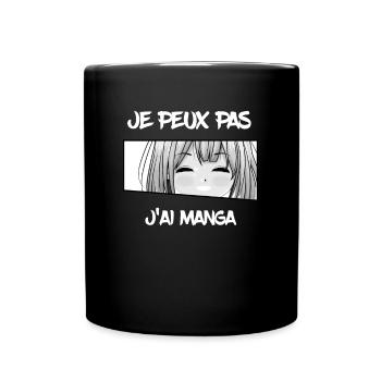 Je peux pas j'ai manga - Mug uni - noir - Devant
