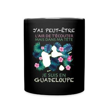 Humour message Guadeloupe - Mug uni - noir - Devant