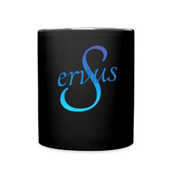 Servus - Tasse einfarbig - Schwarz - Vorne