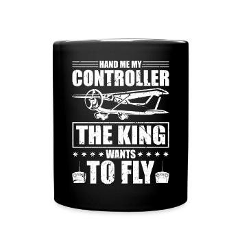 Modellflugzeug Fliegen RC Modellpilot RC Flugzeug - Tasse einfarbig - Schwarz - Vorne