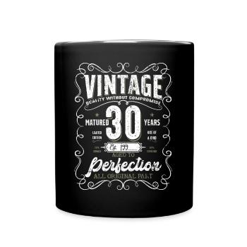 Typographie vintage du 30e anniversaire - Mug uni - noir - Devant