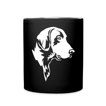 German Shorthair Head "Black Edition" - Full Colour Mug - black - Front