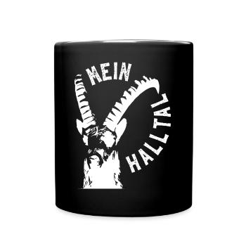 MEIN HALLTAL Steinbock - Tasse einfarbig - Schwarz - Vorne