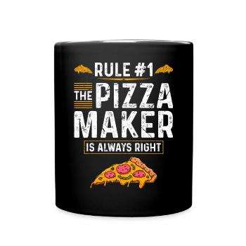 Pizza Baker Männer Pizzabäcker - Tasse einfarbig - Schwarz - Vorne