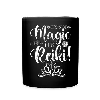 Spirituelle Heilungspraktiken Lotus Reiki - Tasse einfarbig - Schwarz - Vorne