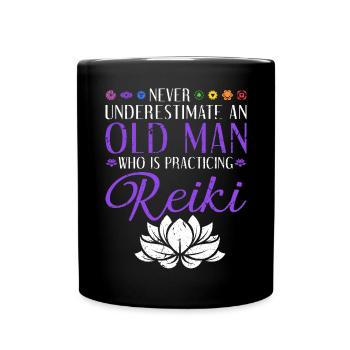 Reiki Meister - Tasse einfarbig - Schwarz - Vorne