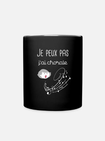 Je peux pas j'ai chorale - Mug uni - noir