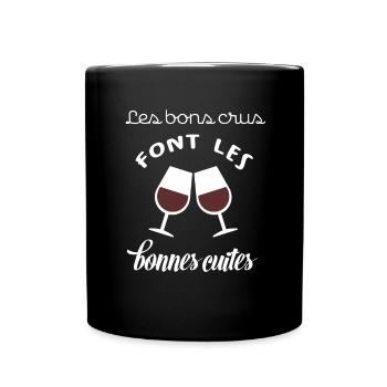Les bons crus font les bonnes cuites - Mug uni - noir - Devant