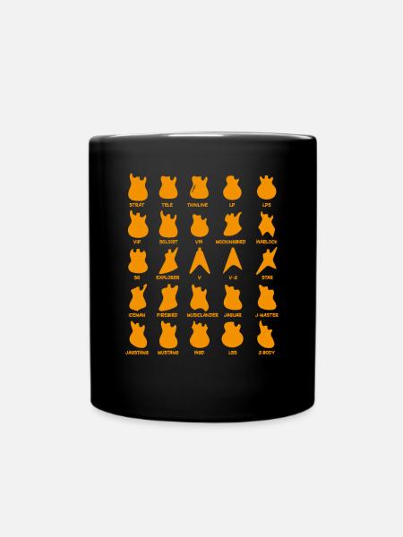 Formes de Guitares électriques - Mug uni - noir