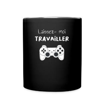 Laissez-moi travailler - Mug uni - noir - Devant