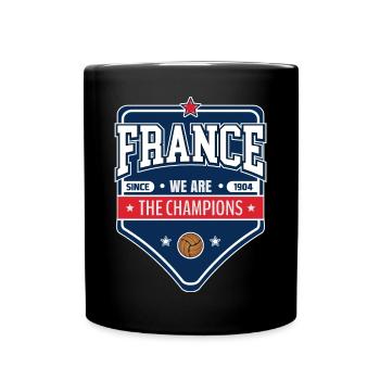 Französischer Fußballmeister | Neuer Emblem-Stil - Tasse einfarbig - Schwarz - Vorne