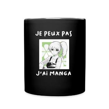 Je peux pas j'ai Manga - Mug uni - noir - Devant
