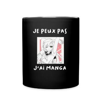 Je peux pas j'ai Manga - Mug uni - noir - Devant