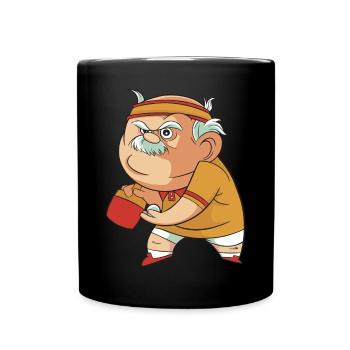 Tennis de Table Grand-père Pingpong Outfit Grand-père - Mug uni - noir - Devant