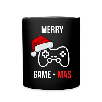 MERRY GAME - MAS Game Gaming X - mas Weihnachten - Tasse einfarbig - Schwarz - Vorne