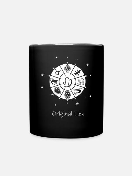 Zodiac sign Leo 001 white - Full Colour Mug - black