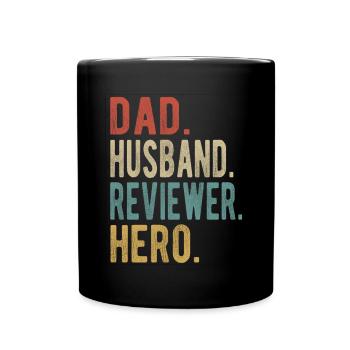 Critique Papa Husband Hero - Mug uni - noir - Devant