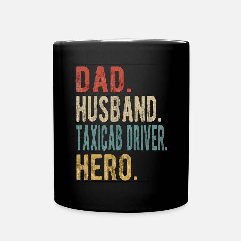 Chauffeur de taxi papa mari héros - Mug uni - noir