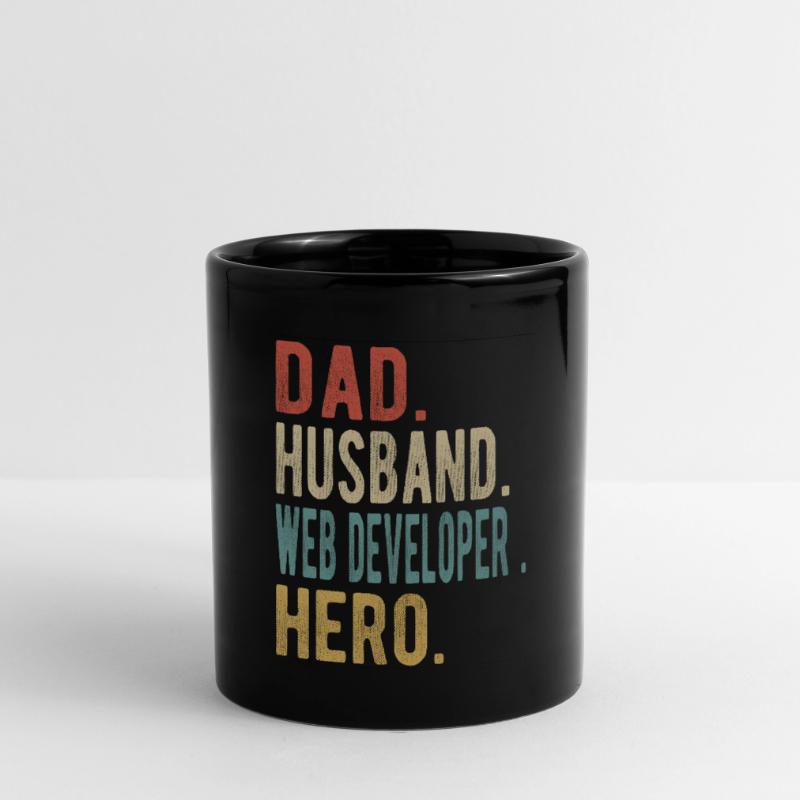 Web Entwickler Papa Ehemann Held Tasse einfarbig