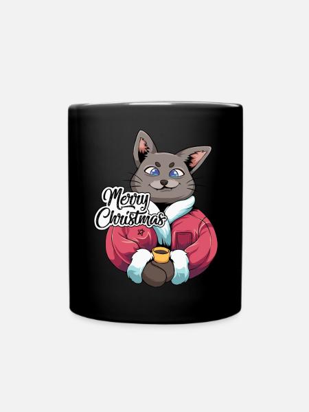 Weihnachten Weihnachtsmann Geschenke - Tasse einfarbig - Schwarz