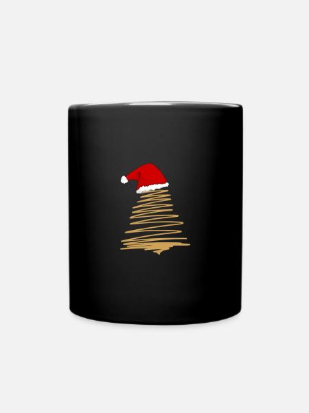 Christmas tree - Full Colour Mug - black