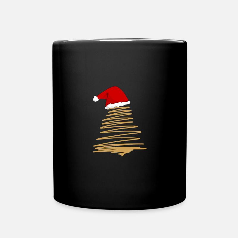 Weihnachtsbaum - Tasse einfarbig - Schwarz