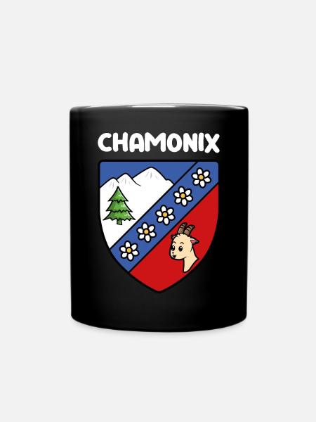 Drapeau Mignon Chamonix Mont Blanc Haute Savoie - Mug uni - noir