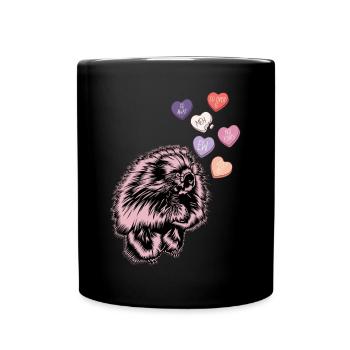 Baumstachler mit Herz - Tasse einfarbig - Schwarz - Vorne