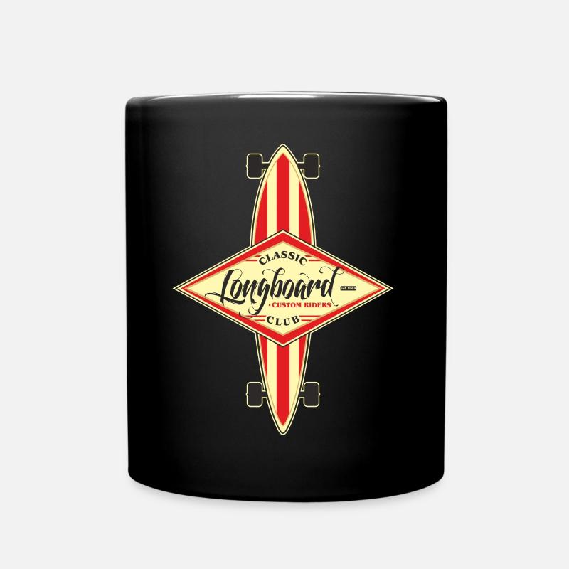 Longboard Classic Club Style - Full Colour Mug - black