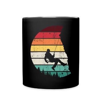 Rainbow Horizon Swing Silhouette - Full Colour Mug - black - Front