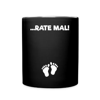 Babyfüße Schwangerschaft Babybauch Schwanger - Tasse einfarbig - Schwarz - Vorne