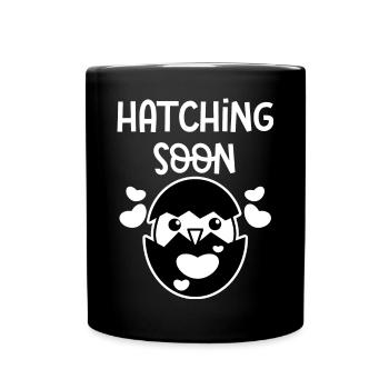 Bébé Coeur Bébé Ventre Grossesse Maman enceinte - Mug uni - noir - Devant