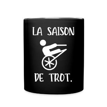 la saison de trot - Mug uni - noir - Devant