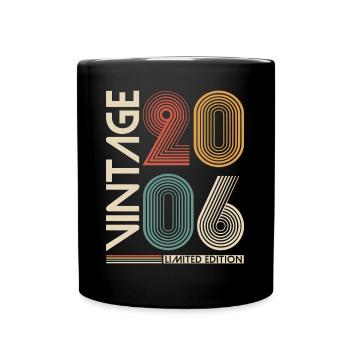 2006 né vintage rétro vintage anniversaire - Mug uni - noir - Devant