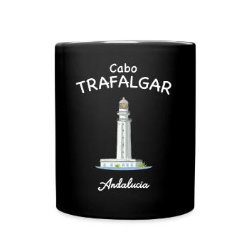 Lighthouse Cape of Trafalgar, Andalusia, Spain - Full Colour Mug - black - Front