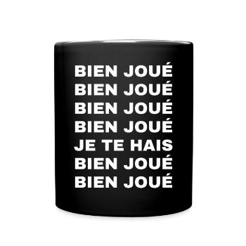 bien joué - Mug uni - noir - Devant
