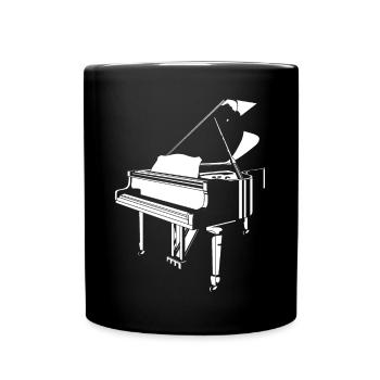 Flügel abstrakt - Tasse einfarbig - Schwarz - Vorne