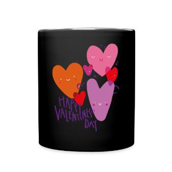 Amour noir - Mug uni - noir - Devant
