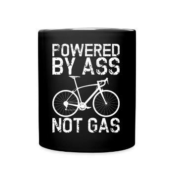 Propulsé par des basses, pas du gaz - Mug uni - noir - Devant