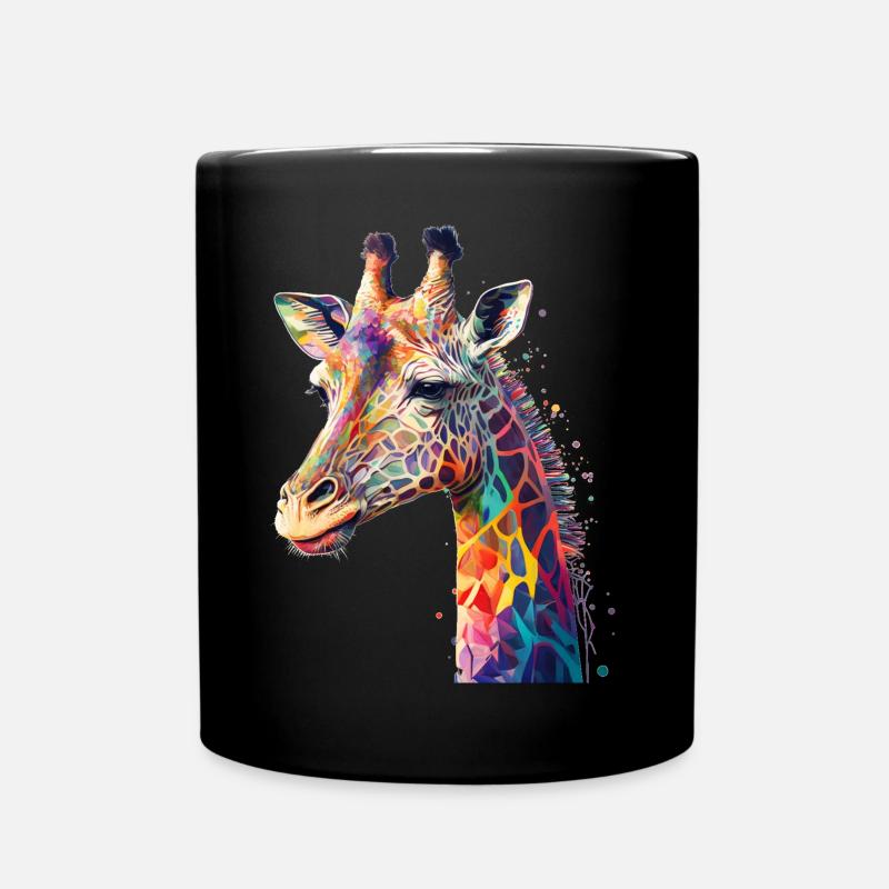 Giraffe - Tasse einfarbig - Schwarz